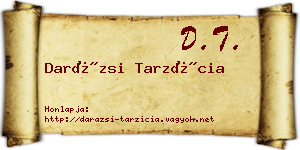 Darázsi Tarzícia névjegykártya
